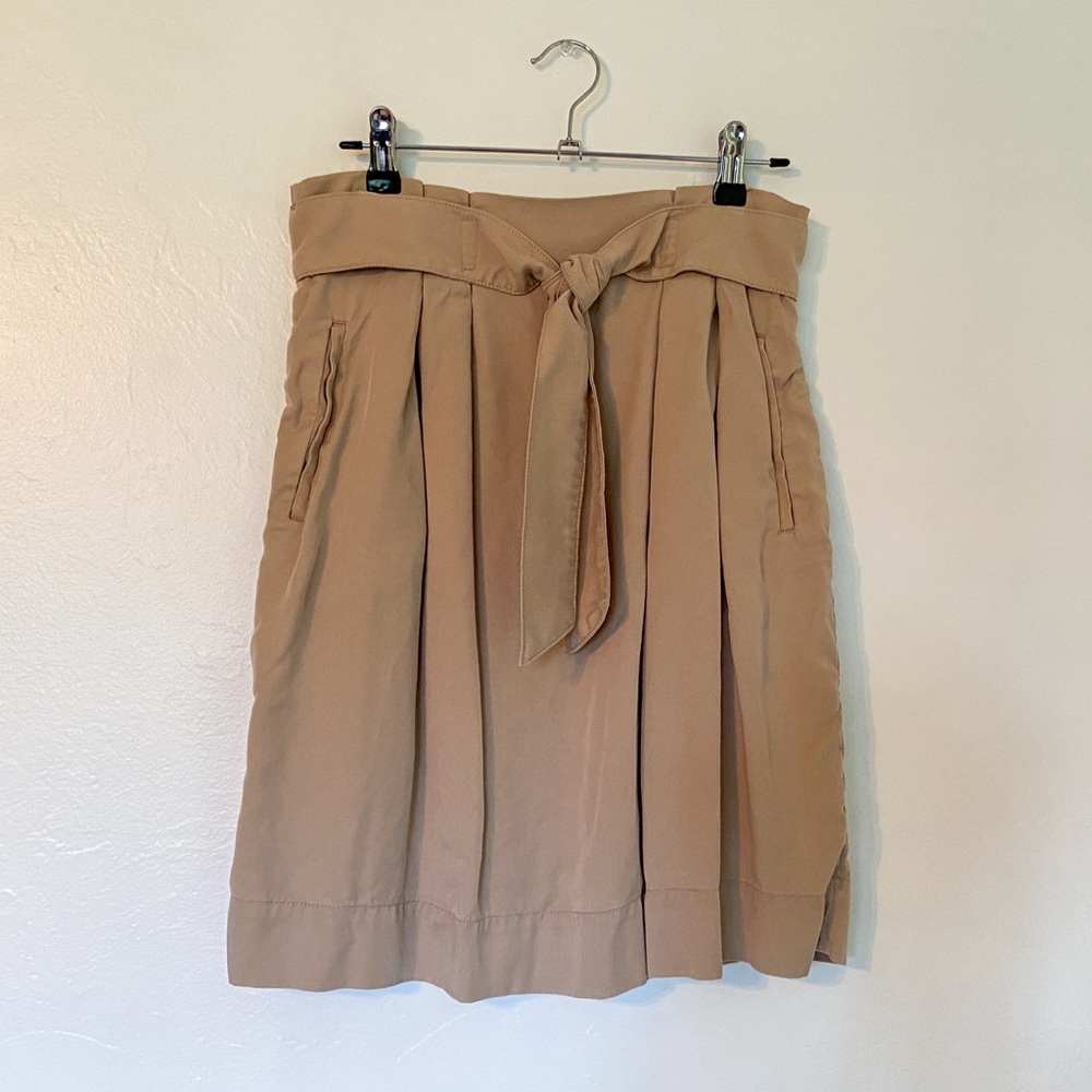 H&M Tan Paper Bag Tied Skirt Size 4